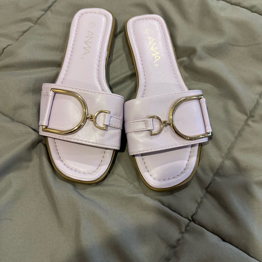 ANNA Women's Lavender Slide Sandals